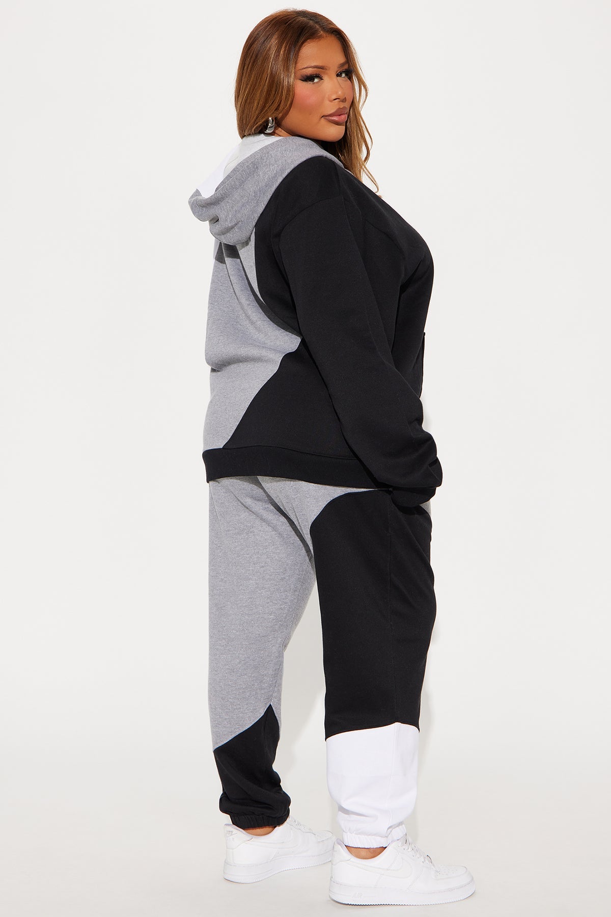 Cloudy Days Fleece Black Tracksuit | Womens tracksuit black fleece cloudy days tracksuit set womens cozy tracksuits for women