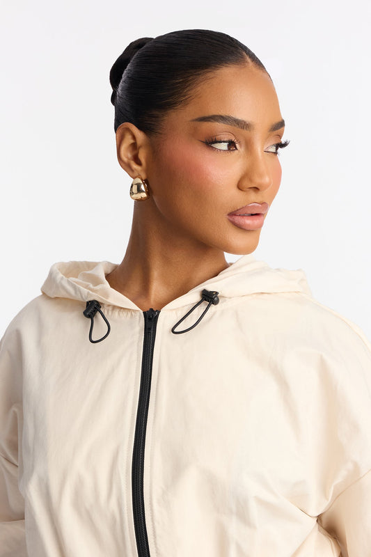 Jax Windbreaker Balloon Jogger Cream Tracksuit | Womens tracksuit cream windbreaker tracksuit set womens lightweight tracksuits for women sporty outfit