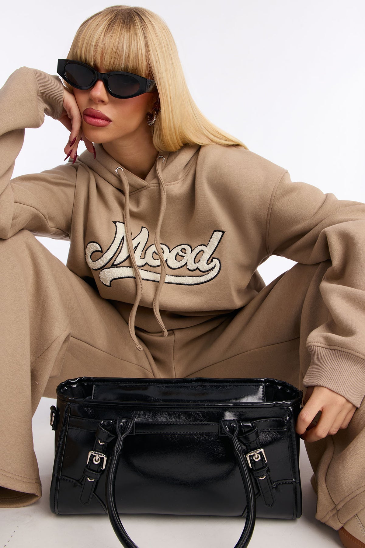 Mood Setter Fleece Taupe Tracksuit | Womens tracksuit taupe fleece tracksuit set womens cozy tracksuits for women