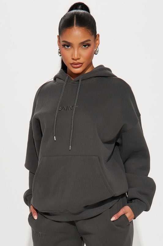 Saint Charcoal Tracksuit | Womens tracksuit charcoal hoodie jogger tracksuit set womens comfortable tracksuits for women everyday wear