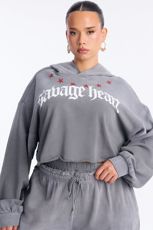 Savage Heart Washed Fleece Black Wash Tracksuit | Womens tracksuit black wash fleece tracksuit set womens edgy tracksuits for women