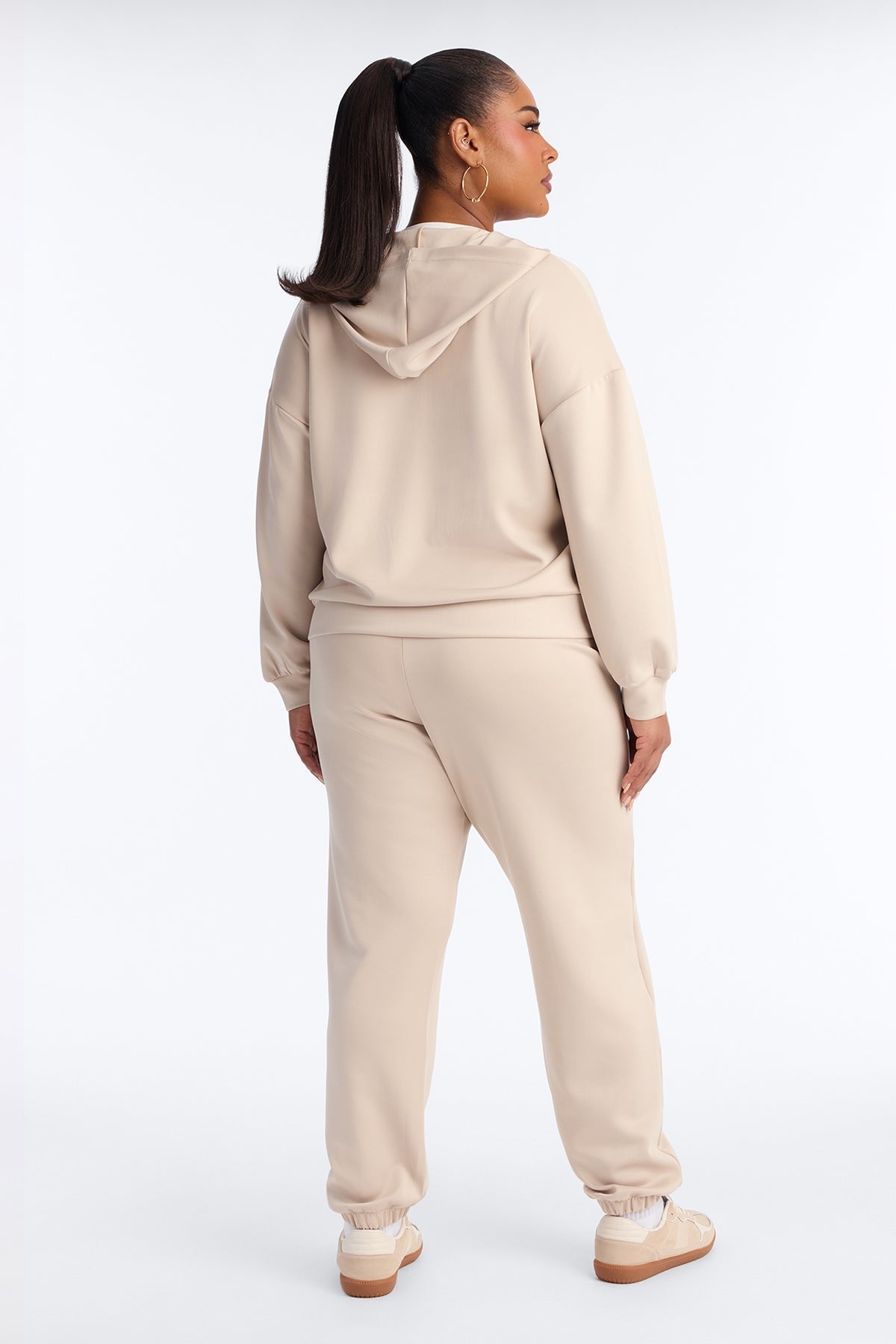 Sophia Scuba Zip Up Stone Tracksuit | Womens tracksuit stone scuba tracksuit set womens modern tracksuits for women