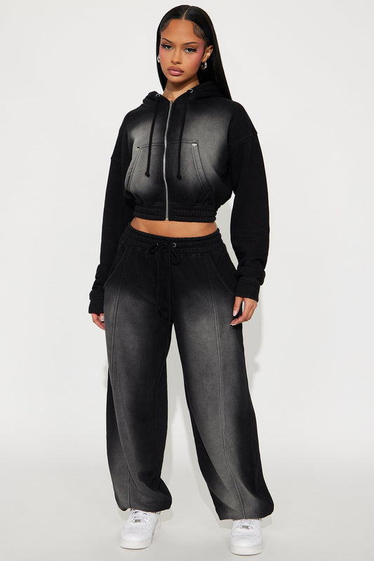 Fade Into Me Fleece Black Tracksuit | Womens tracksuit black fleece tracksuit set womens cozy tracksuits for women everyday wear