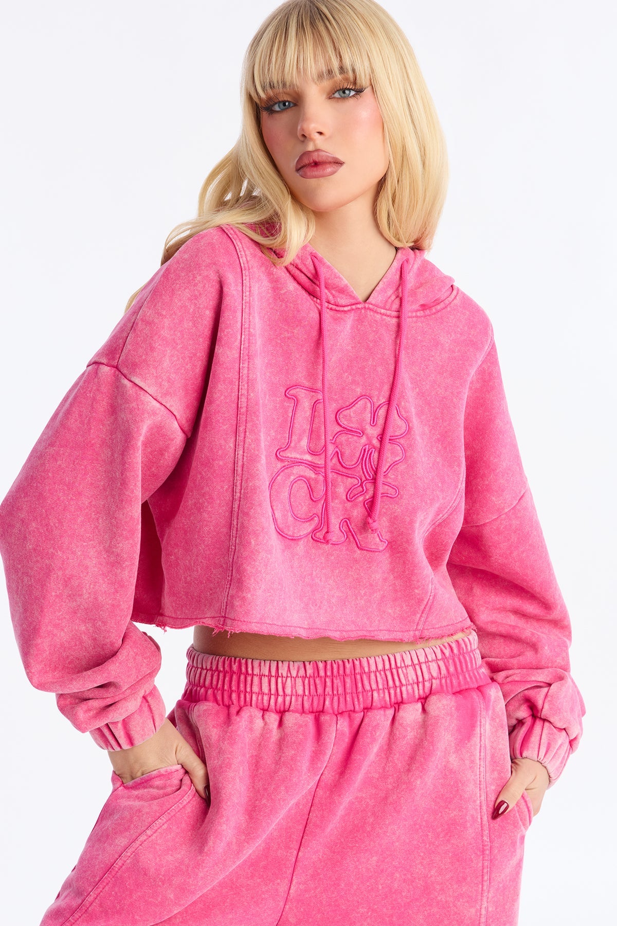 Get Lucky Washed Fleece Pink Tracksuit | Womens tracksuit pink washed fleece tracksuit set womens trendy tracksuits for women