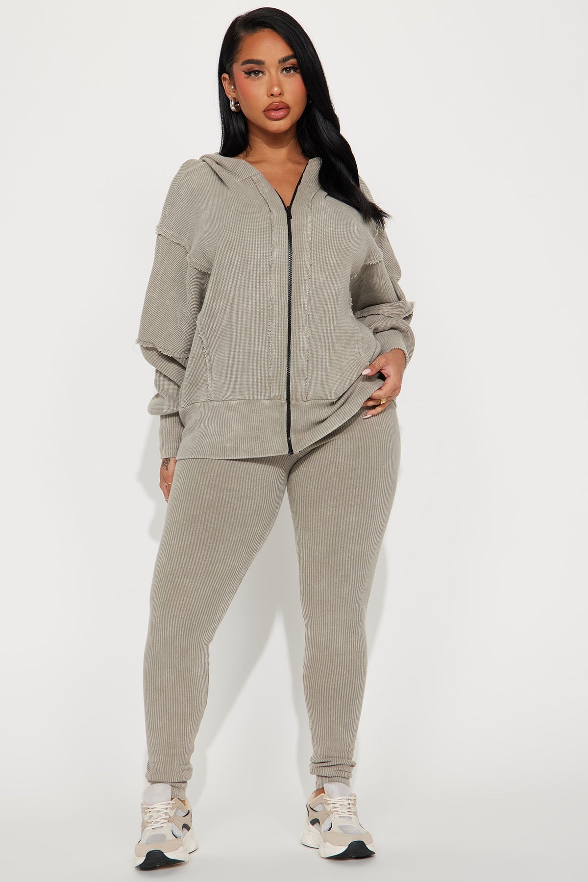 Gigi Washed Legging Grey Tracksuit | Womens tracksuit grey washed legging tracksuit set womens fitted tracksuits for women gym wear stylish