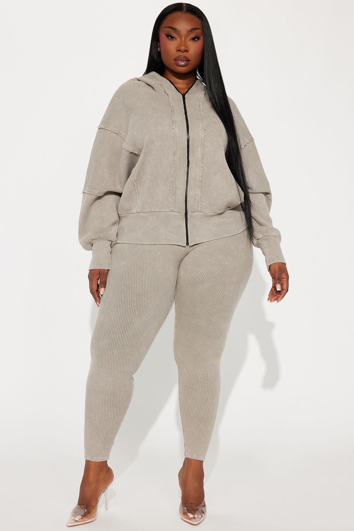 Gigi Washed Legging Grey Tracksuit | Womens tracksuit grey washed legging tracksuit set womens fitted tracksuits for women gym wear stylish