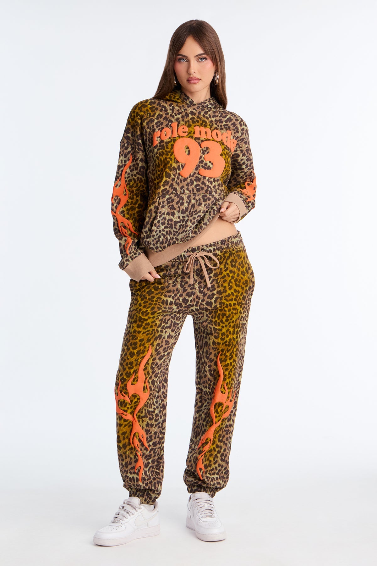 Hot Streak Leopard Fleece Grey Tracksuit | Womens tracksuit grey leopard fleece tracksuit set womens bold tracksuits for women stylish