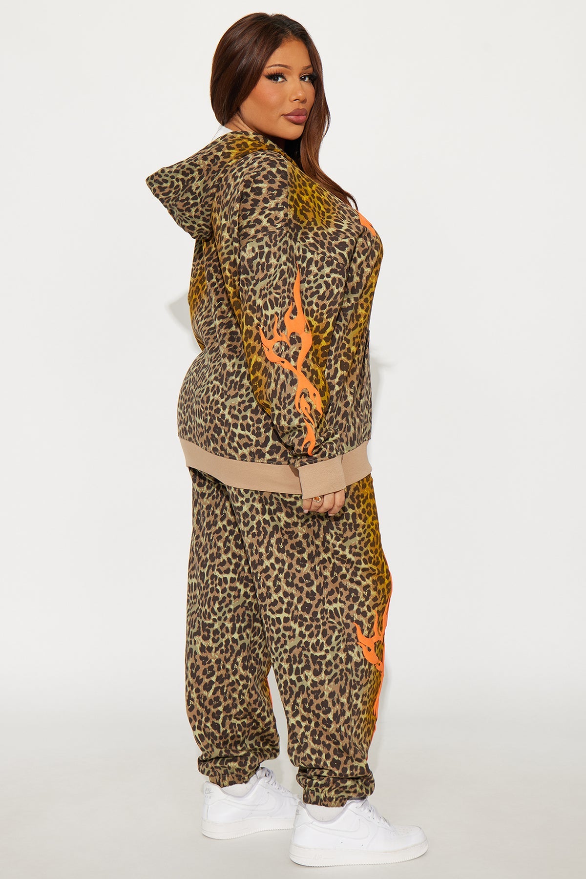Hot Streak Leopard Fleece Grey Tracksuit | Womens tracksuit grey leopard fleece tracksuit set womens bold tracksuits for women stylish