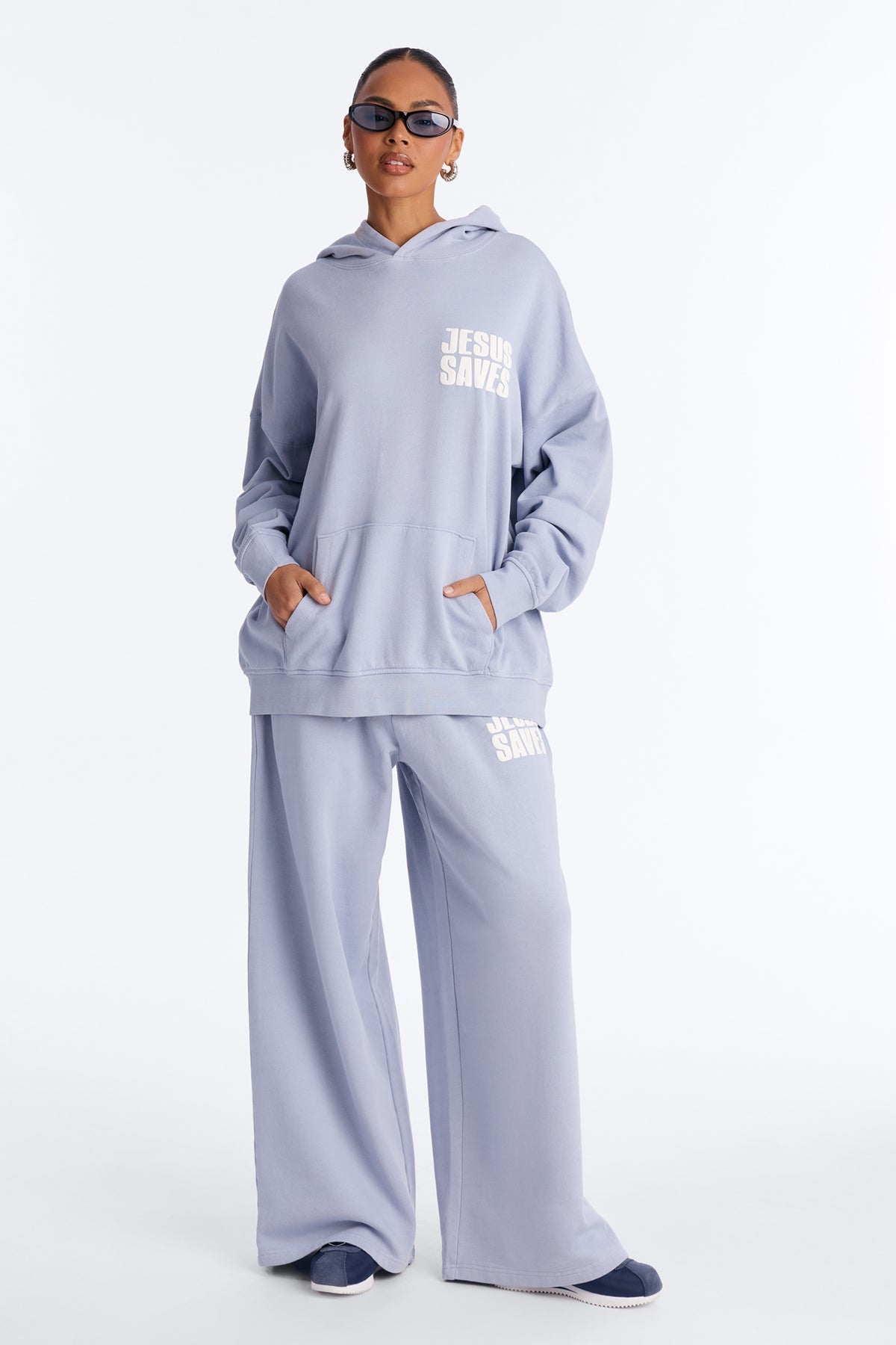 Jesus Saves Fleece Light Blue Tracksuit | Womens tracksuit light blue fleece tracksuit set womens trendy tracksuits for women