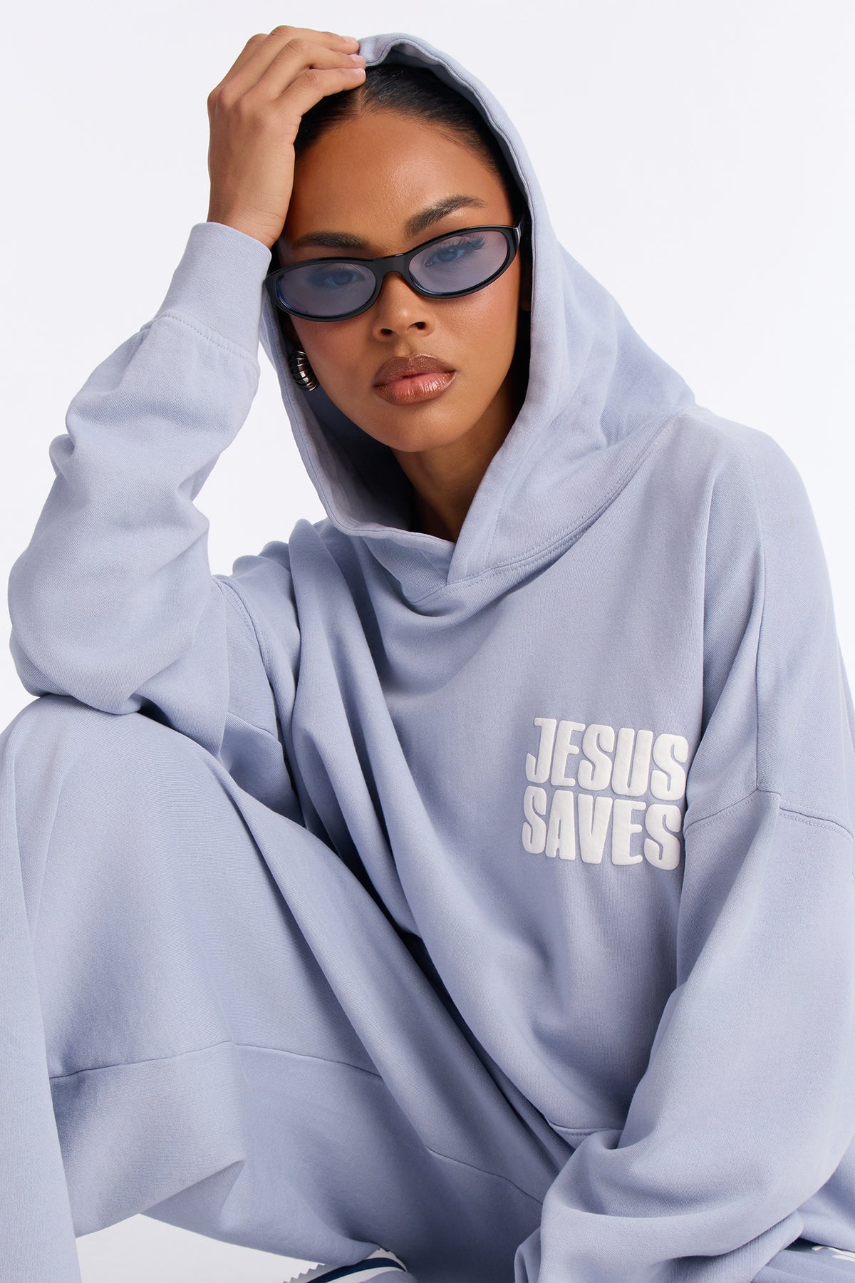 Jesus Saves Fleece Light Blue Tracksuit | Womens tracksuit light blue fleece tracksuit set womens trendy tracksuits for women
