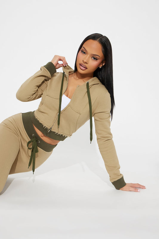 Keeping Up With Me Olive Tracksuit | Womens tracksuit olive cropped hoodie tracksuit set womens trendy tracksuits for women flare pants