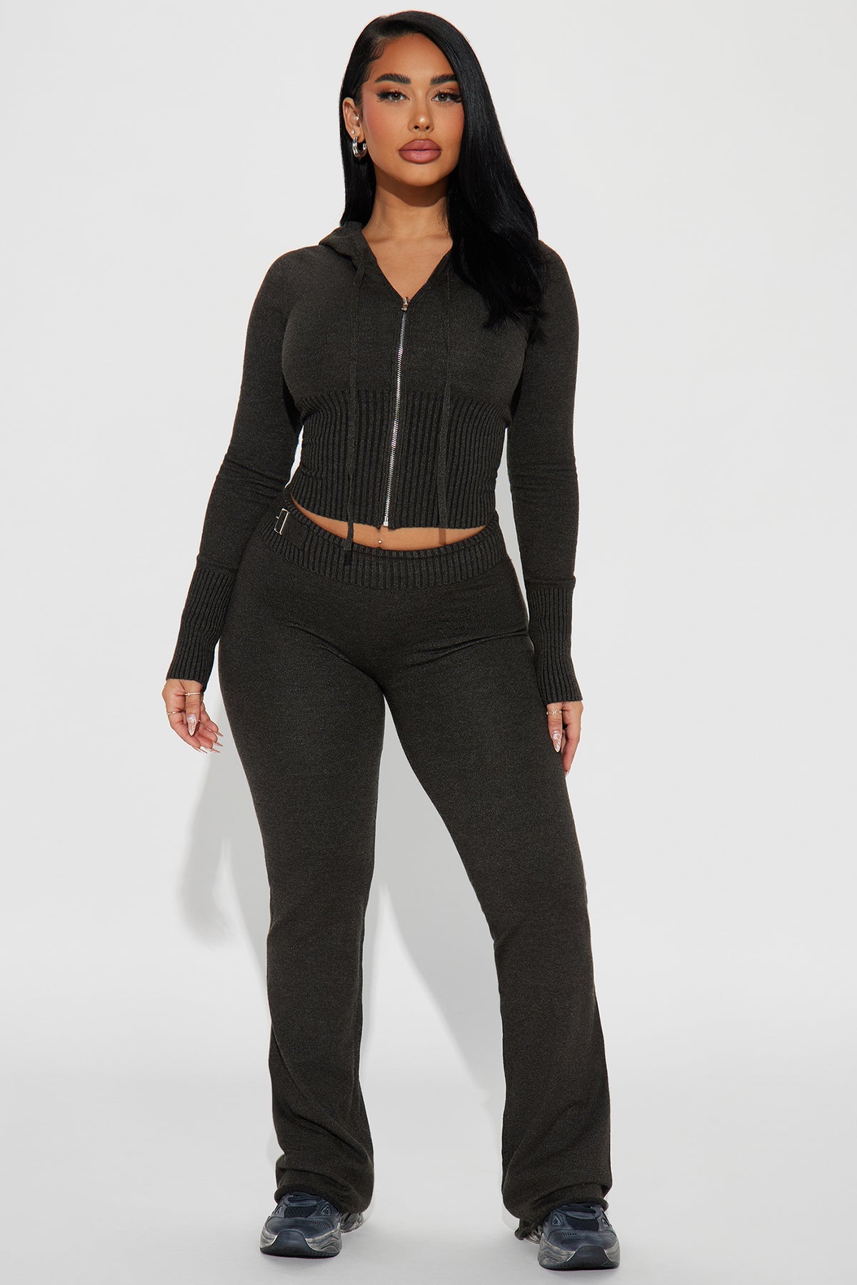 Lena Sweater Charcoal Tracksuit | Womens tracksuit charcoal sweater tracksuit set womens cozy tracksuits for women