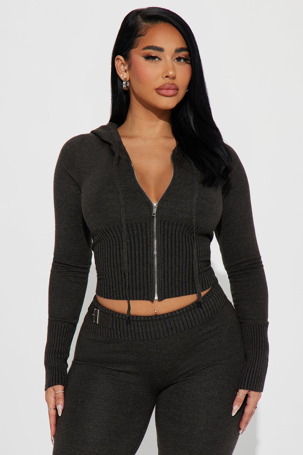 Lena Sweater Charcoal Tracksuit | Womens tracksuit charcoal sweater tracksuit set womens cozy tracksuits for women