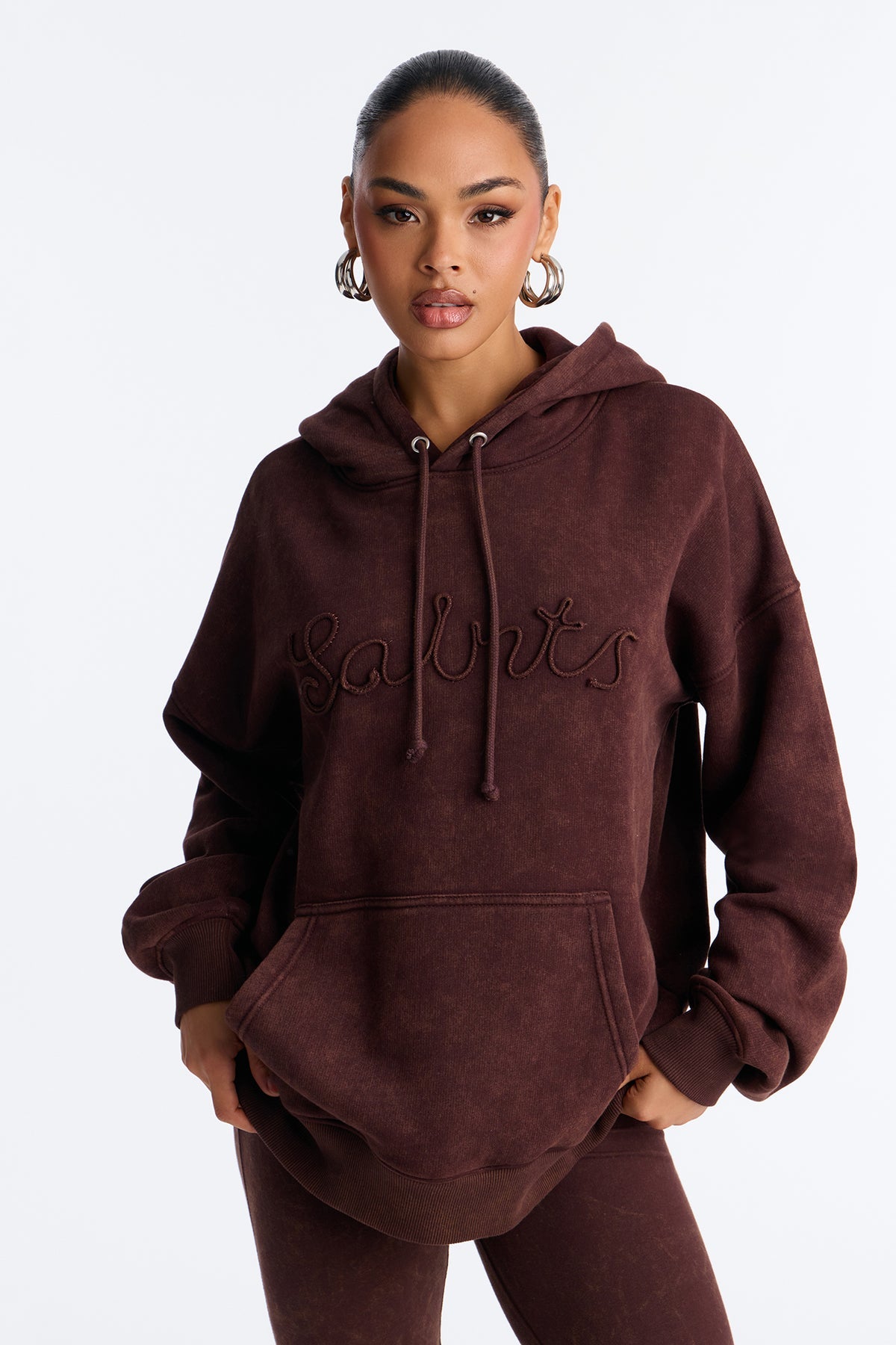 Like A Saint Fleece Flare Leg Brown Tracksuit | Womens tracksuit brown fleece flare leg tracksuit set womens stylish tracksuits for women