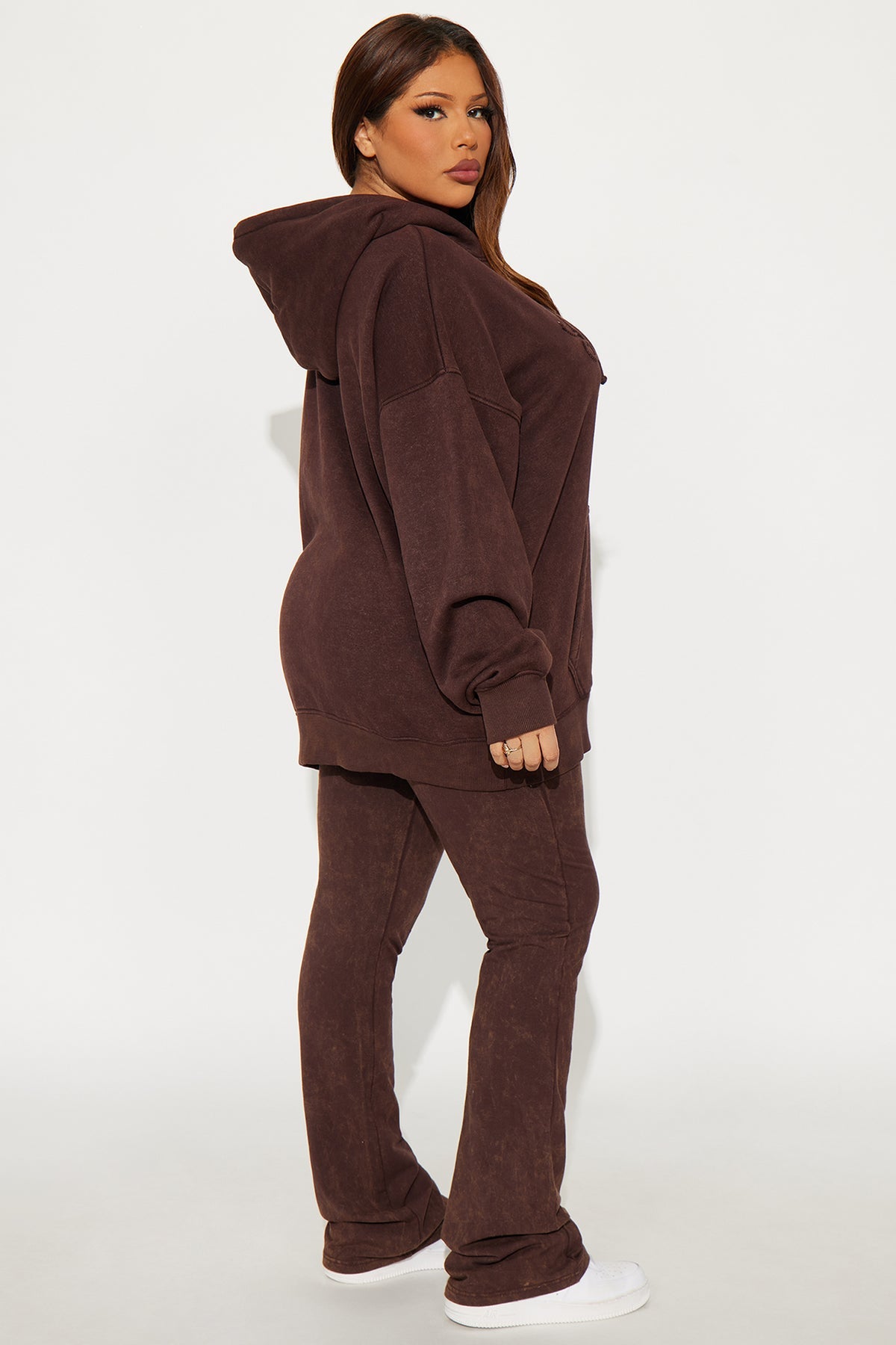 Like A Saint Fleece Flare Leg Brown Tracksuit | Womens tracksuit brown fleece flare leg tracksuit set womens stylish tracksuits for women