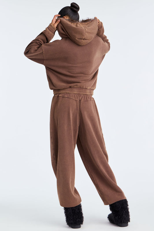 Melanie Fur Trim Brown Tracksuit | Womens tracksuit brown fur trim tracksuit set womens winter tracksuits for women cozy stylish outfit