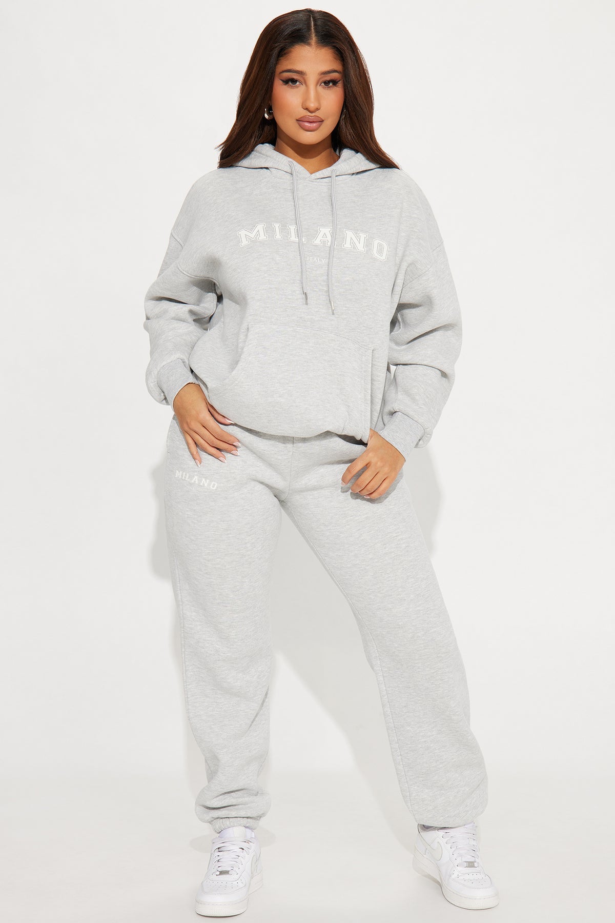 Milano Heathered Grey Tracksuit | Womens tracksuit grey heather hoodie jogger tracksuit set womens casual tracksuits for women