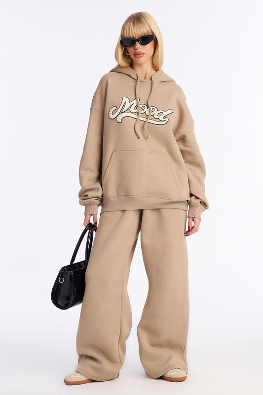Mood Setter Fleece Taupe Tracksuit | Womens tracksuit taupe fleece tracksuit set womens cozy tracksuits for women