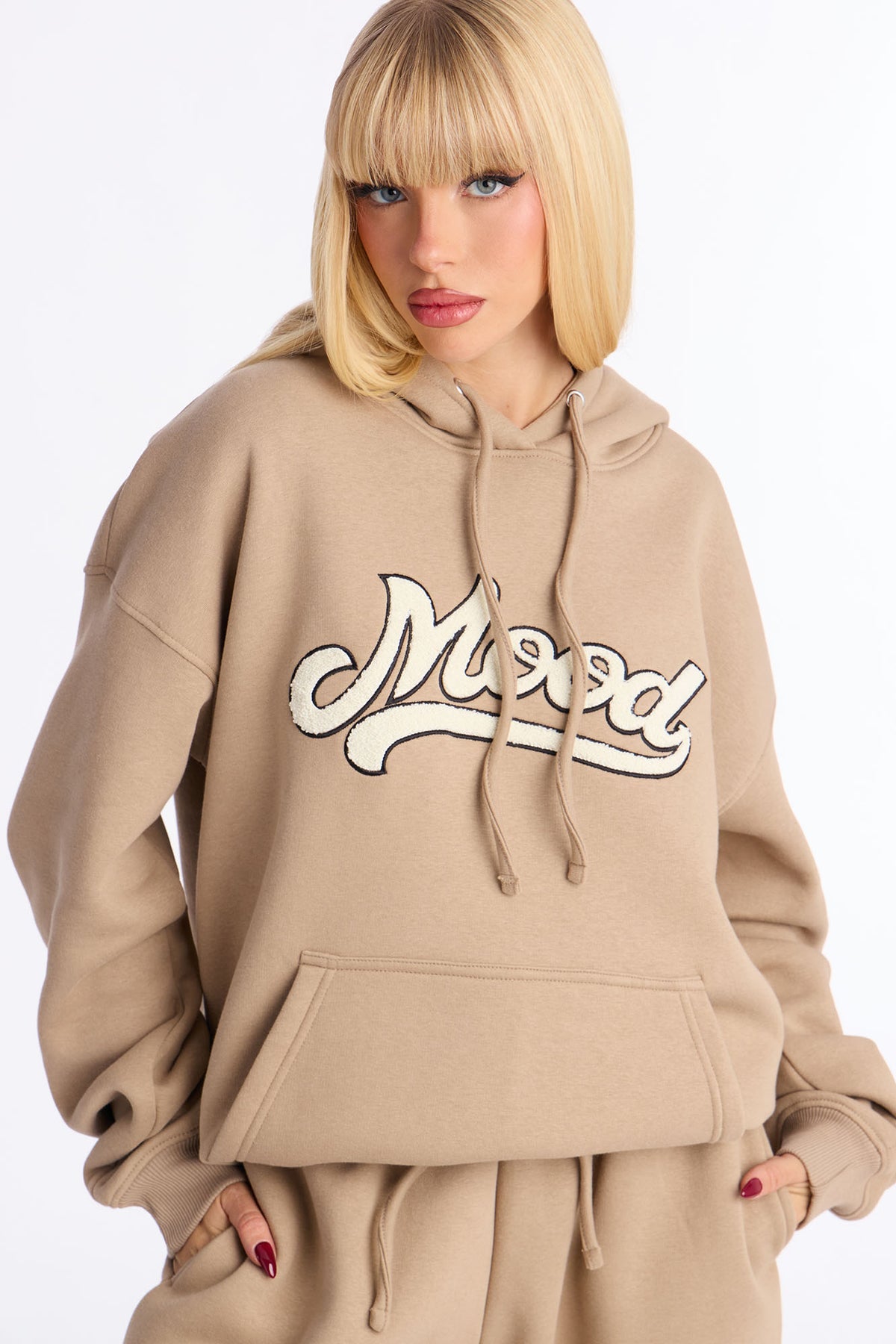 Mood Setter Fleece Taupe Tracksuit | Womens tracksuit taupe fleece tracksuit set womens cozy tracksuits for women