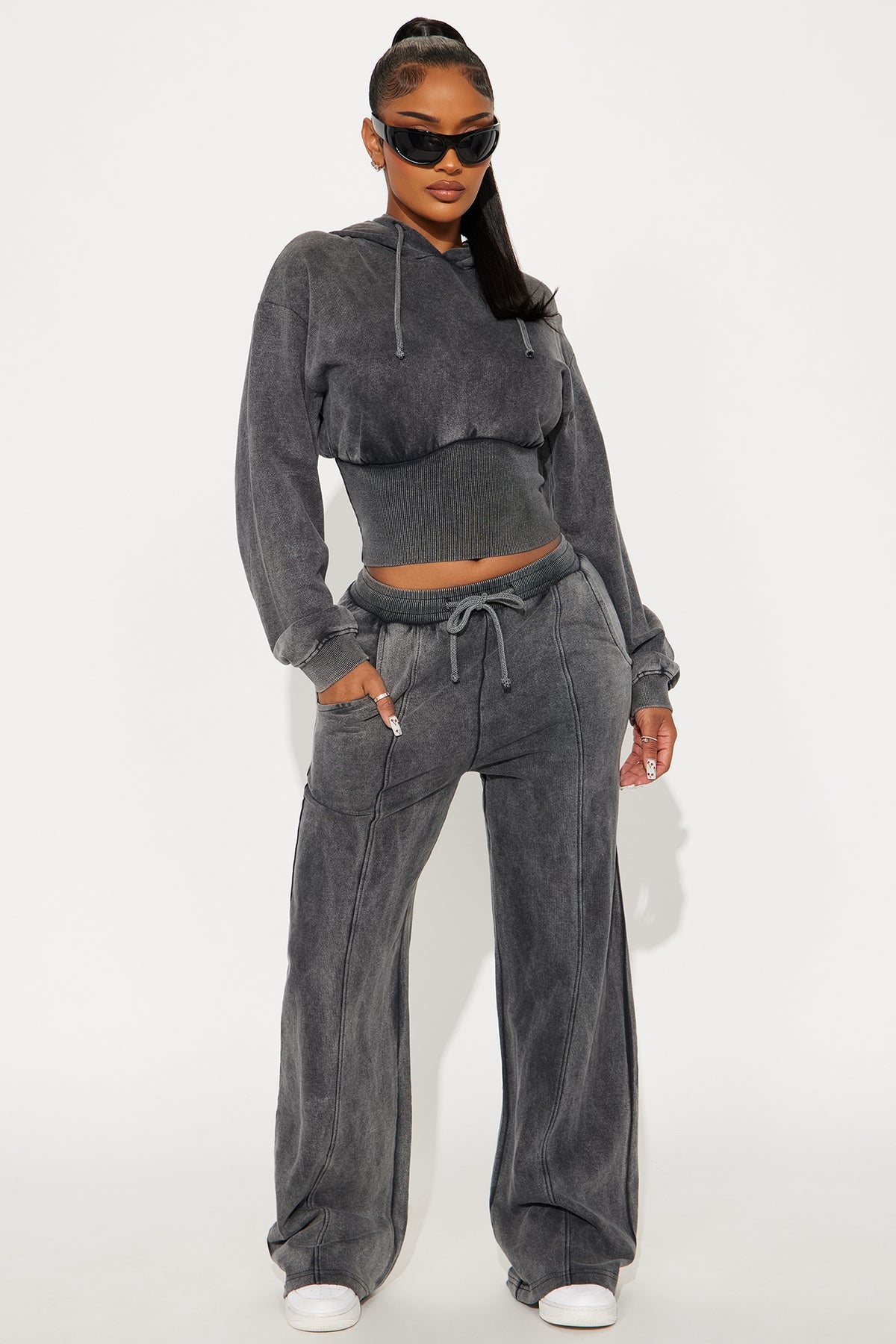 My Type Rib Waist Fleece Grey Tracksuit | Womens tracksuit grey fleece rib waist tracksuit set womens stylish tracksuits for women