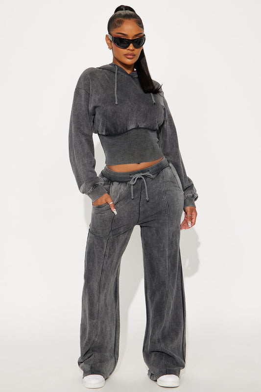 My Type Rib Waist Fleece Grey Tracksuit | Womens tracksuit grey fleece rib waist tracksuit set womens stylish tracksuits for women