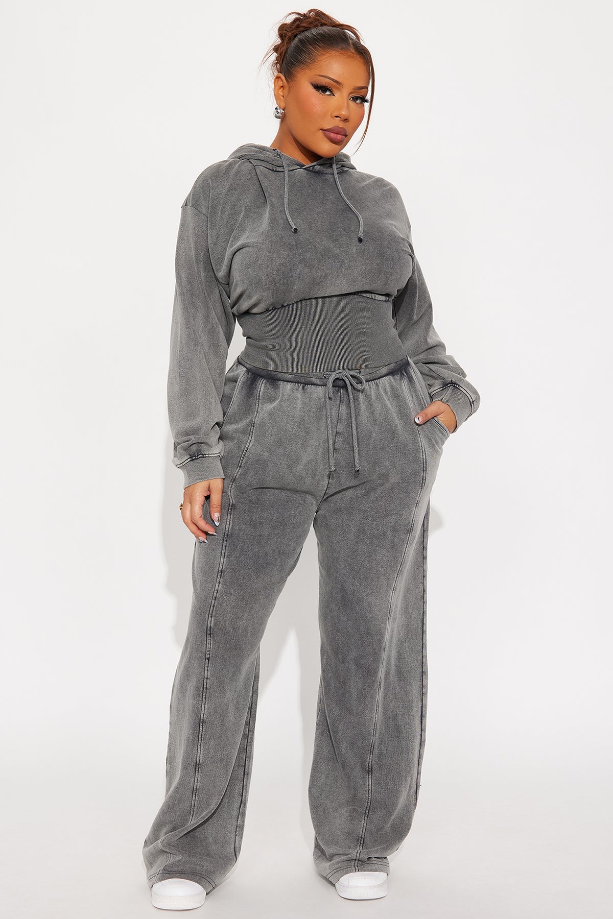 My Type Rib Waist Fleece Grey Tracksuit | Womens tracksuit grey fleece rib waist tracksuit set womens stylish tracksuits for women