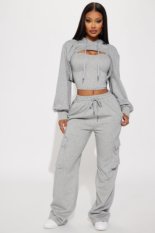 Never Blend In 3 Piece Grey Tracksuit | Womens tracksuit grey 3 piece tracksuit set womens stylish tracksuits for women