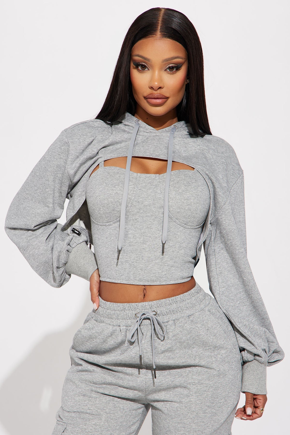Never Blend In 3 Piece Grey Tracksuit | Womens tracksuit grey 3 piece tracksuit set womens stylish tracksuits for women