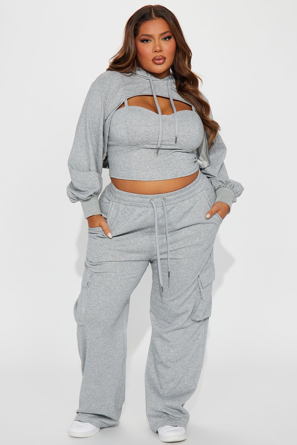 Never Blend In 3 Piece Grey Tracksuit | Womens tracksuit grey 3 piece tracksuit set womens stylish tracksuits for women