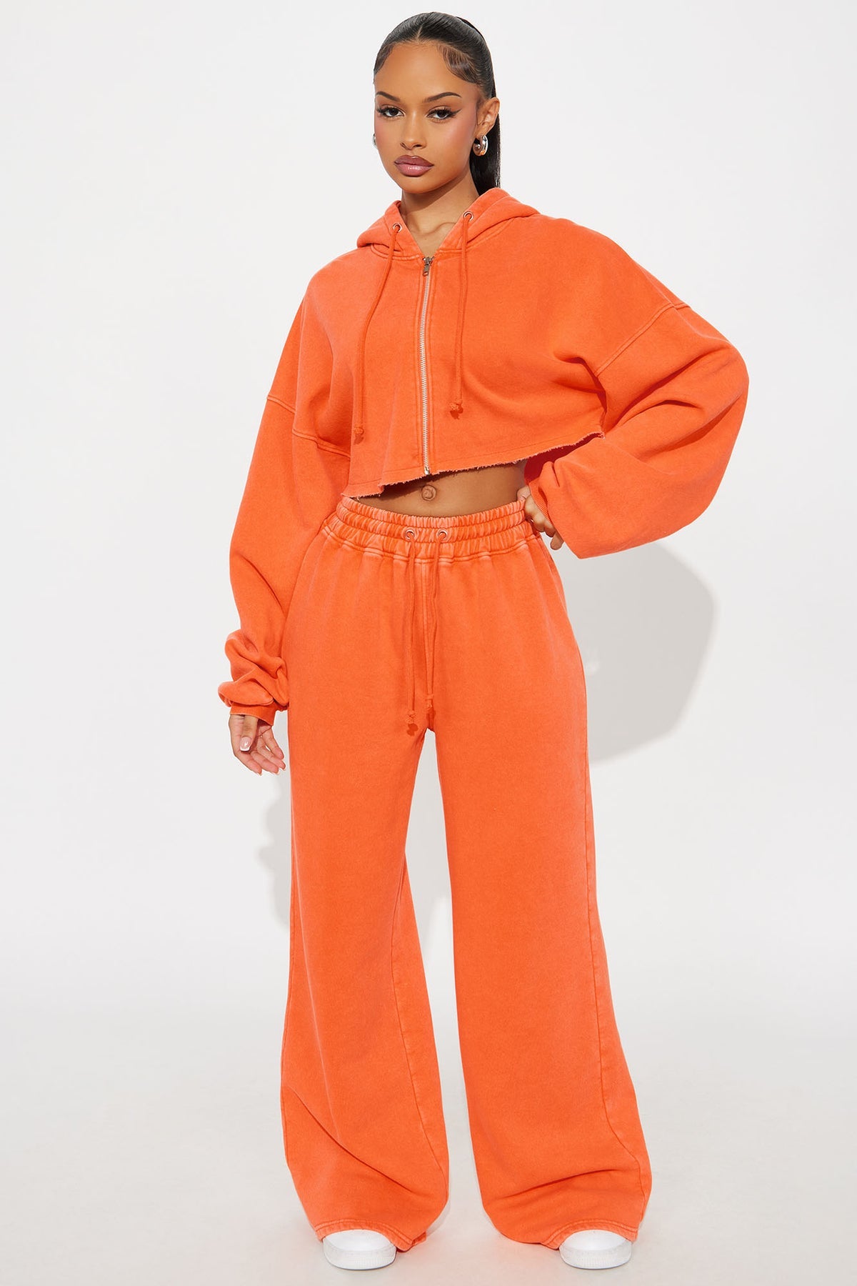 On The Go Fleece Orange Tracksuit | Womens tracksuit orange fleece tracksuit set womens bold tracksuits for women