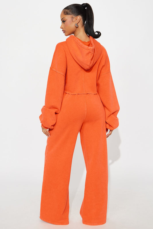 On The Go Fleece Orange Tracksuit | Womens tracksuit orange fleece tracksuit set womens bold tracksuits for women