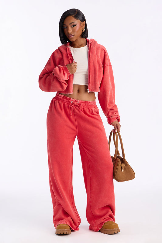 On The Go Fleece Red Tracksuit | Womens tracksuit red fleece tracksuit set womens bold tracksuits for women