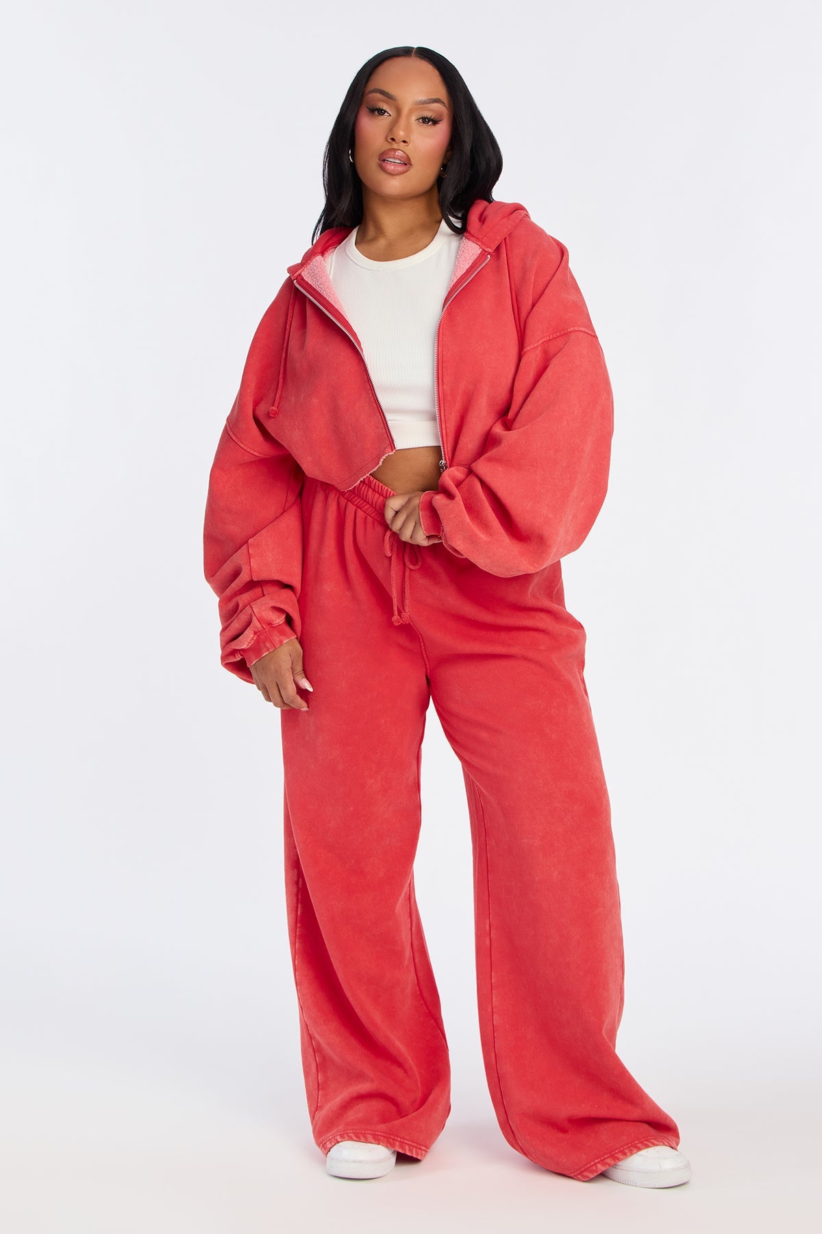 On The Go Fleece Red Tracksuit | Womens tracksuit red fleece tracksuit set womens bold tracksuits for women