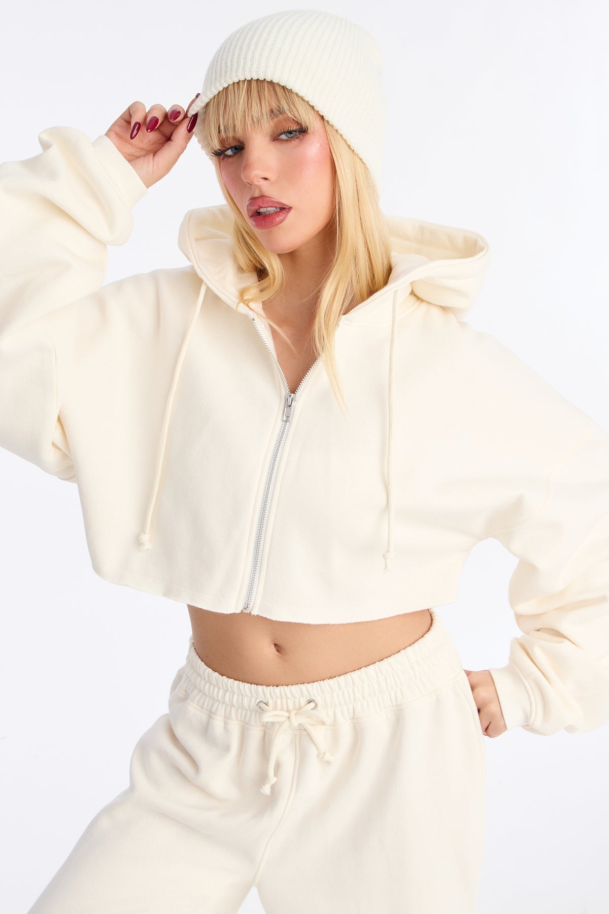 On The Go Fleece White Tracksuit | Womens tracksuit white fleece tracksuit set womens clean aesthetic tracksuits for women