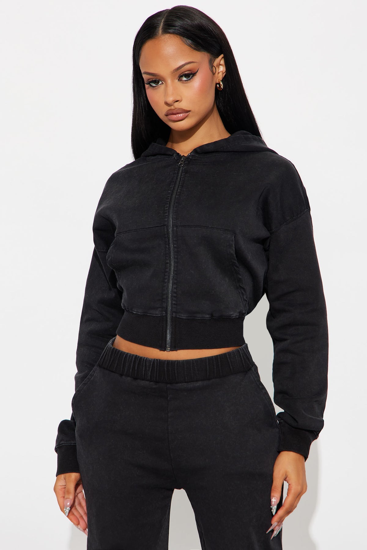On The Move Washed Denim Black Wash Tracksuit | Womens tracksuit black wash denim tracksuit set womens streetwear tracksuits for women edgy look