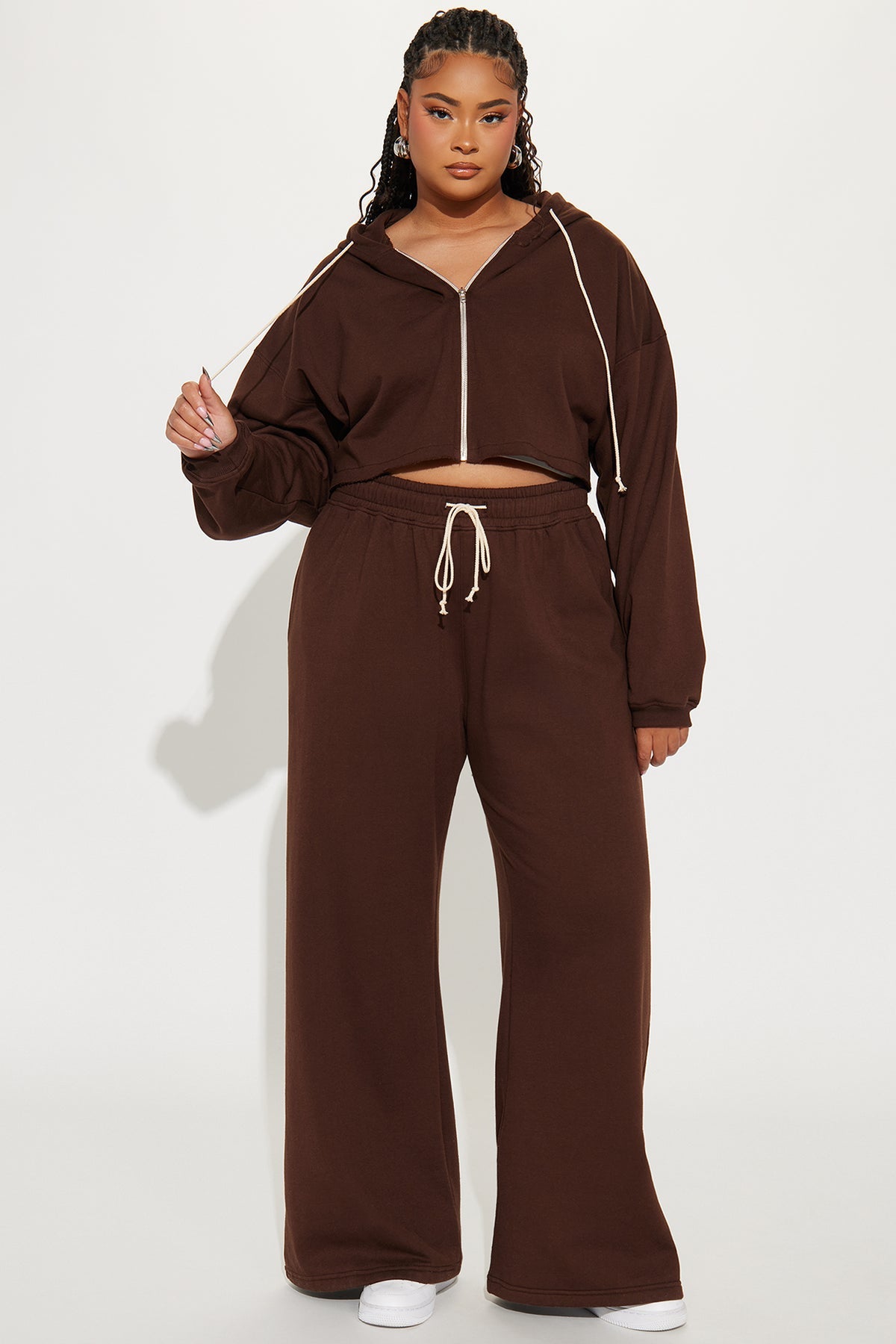 On The Way Chocolate Tracksuit | Womens tracksuit chocolate cropped hoodie tracksuit set womens stylish tracksuits for women