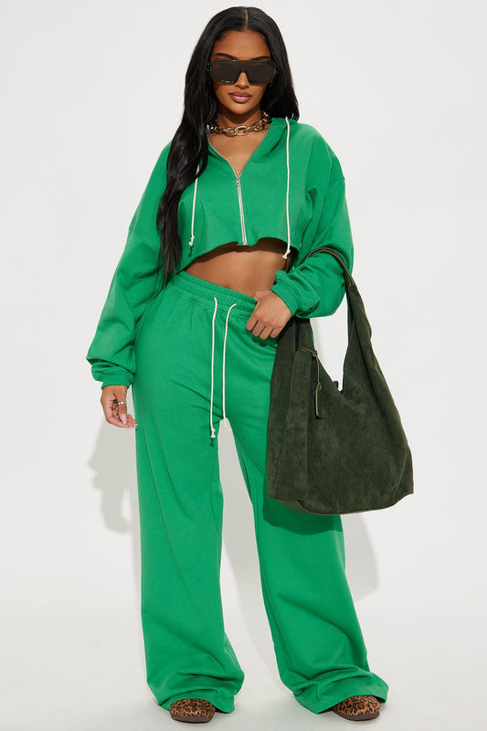 On The Way Green Tracksuit | Womens tracksuit green cropped hoodie tracksuit set womens trendy tracksuits for women