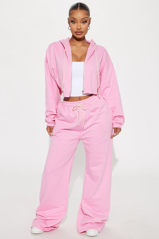 On The Way Pink Tracksuit | Womens tracksuit pink cropped hoodie tracksuit set womens trendy tracksuits for women