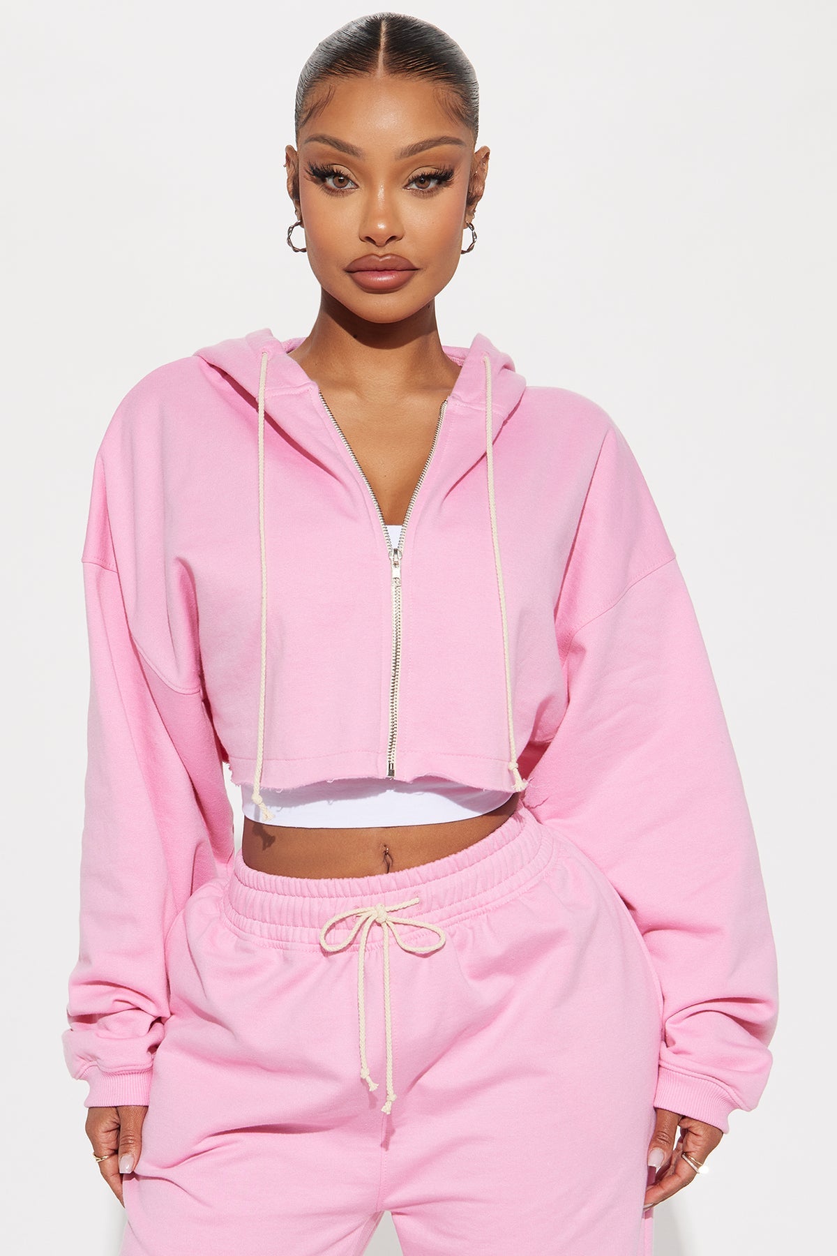On The Way Pink Tracksuit | Womens tracksuit pink cropped hoodie tracksuit set womens trendy tracksuits for women