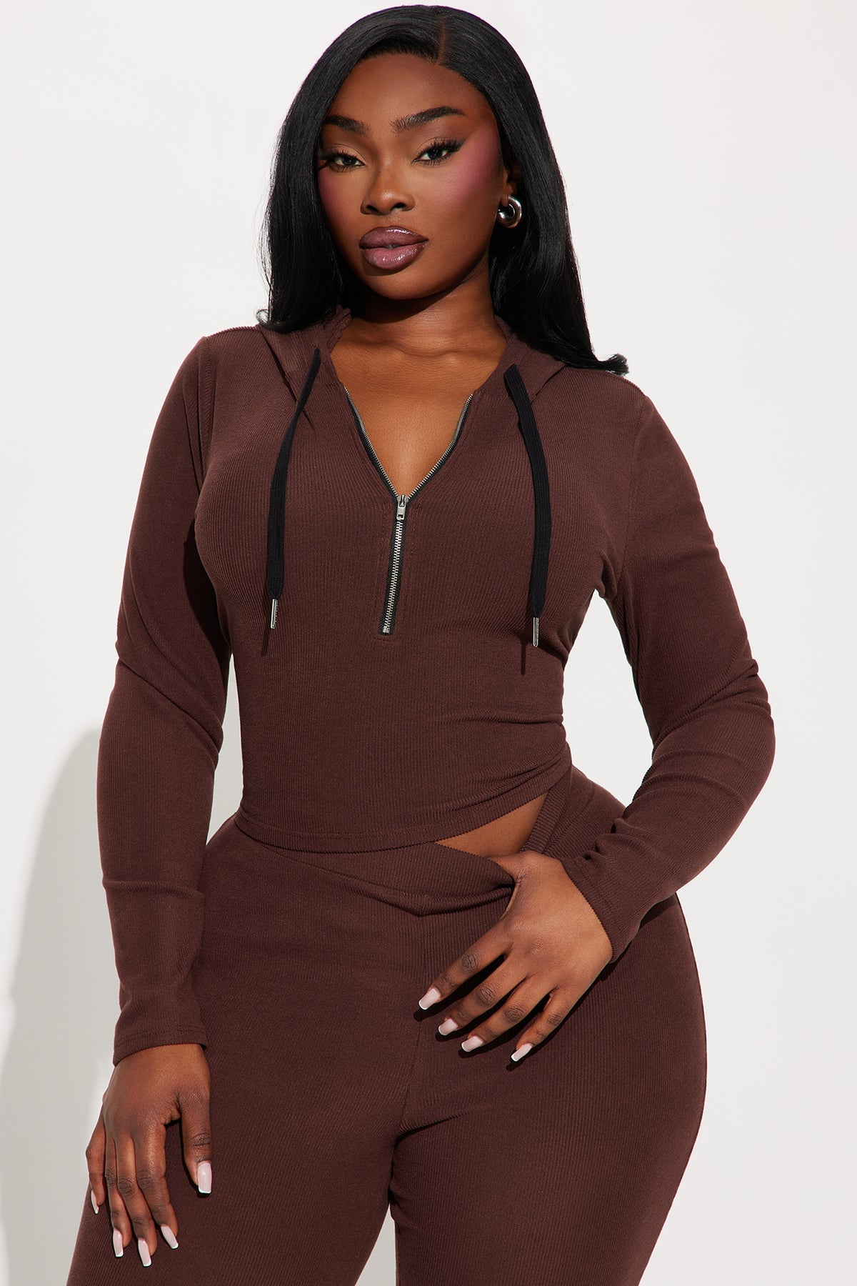 On To Go Hoodie Brown Tracksuit | Womens tracksuit brown hoodie flare tracksuit set womens trendy tracksuits for women casual outfit