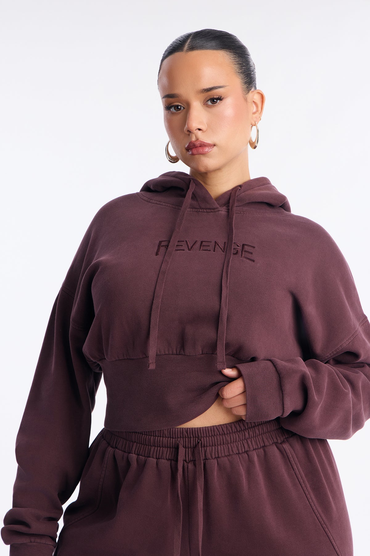 Revenge Fleece Wide Leg Plum Tracksuit | Womens tracksuit plum fleece wide leg tracksuit set womens trendy tracksuits for women