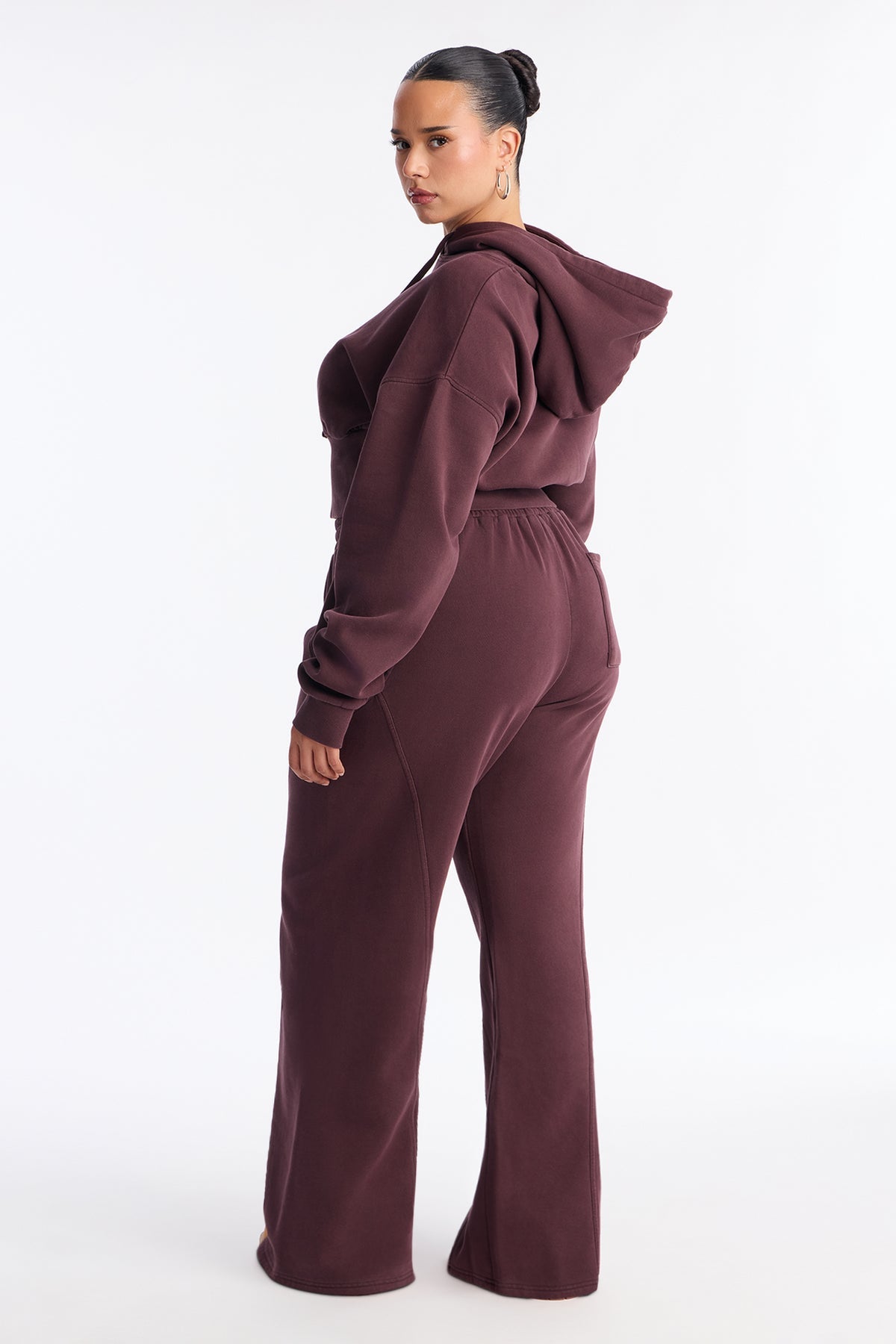 Revenge Fleece Wide Leg Plum Tracksuit | Womens tracksuit plum fleece wide leg tracksuit set womens trendy tracksuits for women
