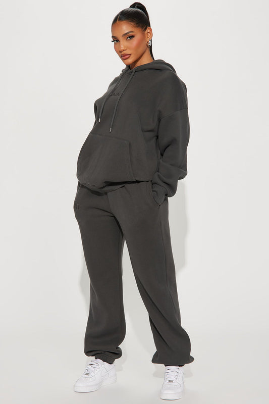 Saint Charcoal Tracksuit | Womens tracksuit charcoal hoodie jogger tracksuit set womens comfortable tracksuits for women everyday wear