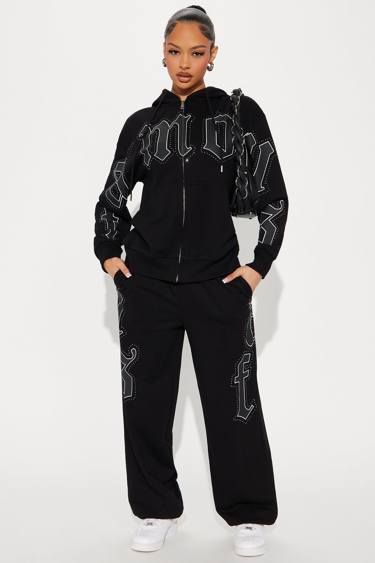 So Famous Jogger Black Tracksuit | Womens tracksuit black jogger tracksuit set womens casual tracksuits for women