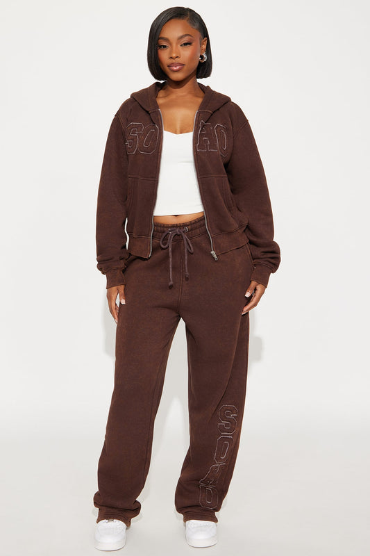 Soho Strollin Fleece Brown Tracksuit | Womens tracksuit brown fleece tracksuit set womens cozy tracksuits for women stylish