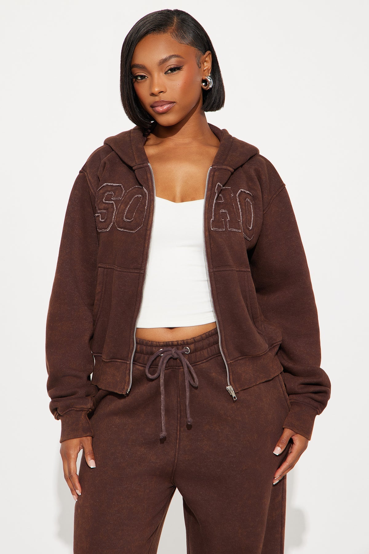 Soho Strollin Fleece Brown Tracksuit | Womens tracksuit brown fleece tracksuit set womens cozy tracksuits for women stylish