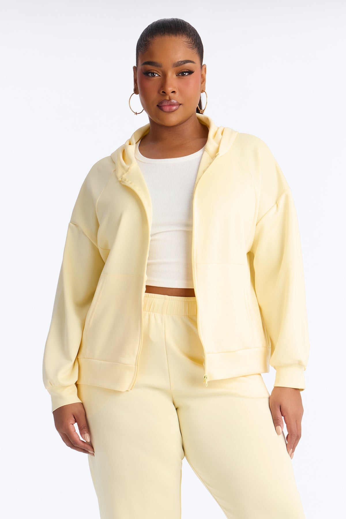 Sophia Scuba Zip Up Yellow Tracksuit | Womens tracksuit yellow scuba tracksuit set womens modern tracksuits for women sporty look