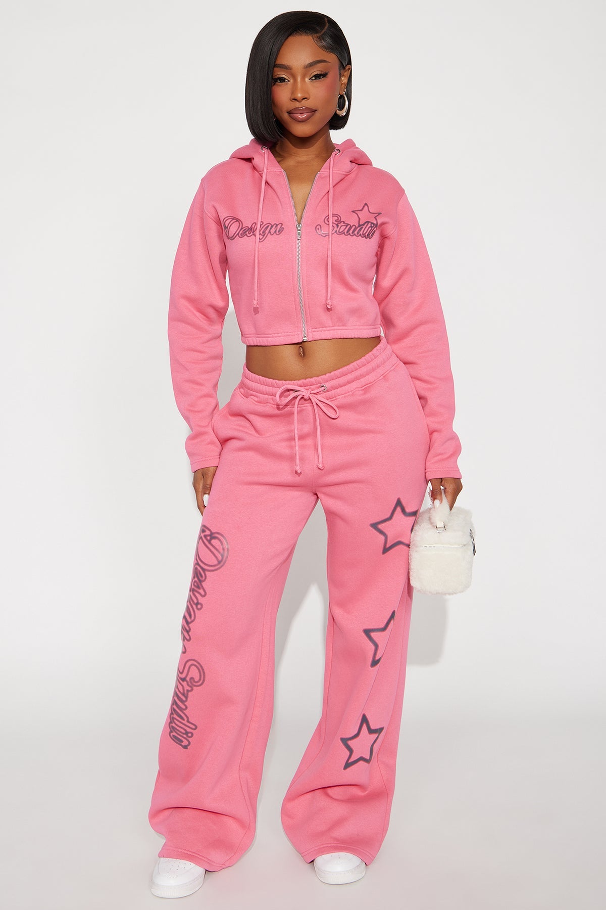 Star Design Studio Fleece Pink Tracksuit | Womens tracksuit pink fleece tracksuit set womens stylish tracksuits for women