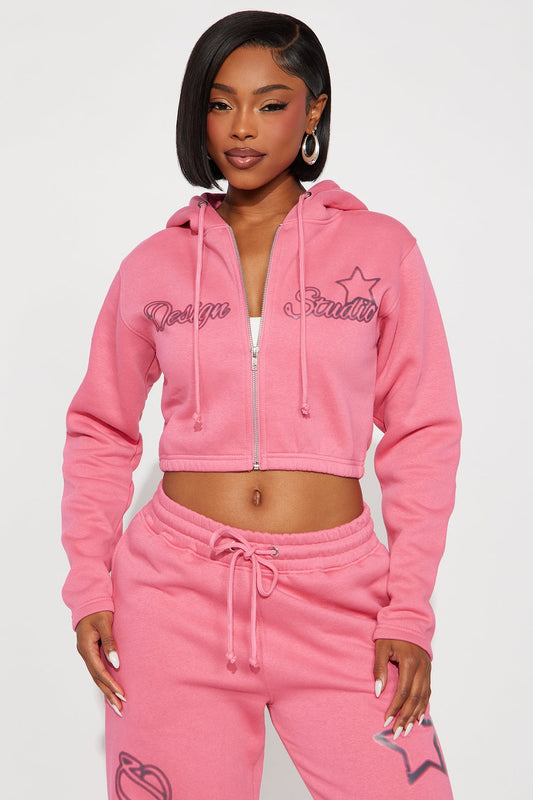 Star Design Studio Fleece Pink Tracksuit | Womens tracksuit pink fleece tracksuit set womens stylish tracksuits for women