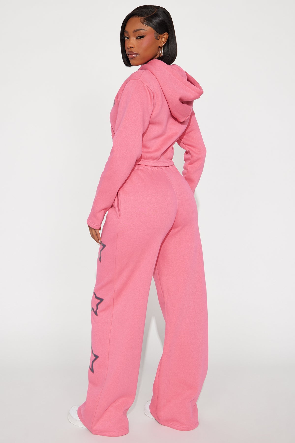 Star Design Studio Fleece Pink Tracksuit | Womens tracksuit pink fleece tracksuit set womens stylish tracksuits for women